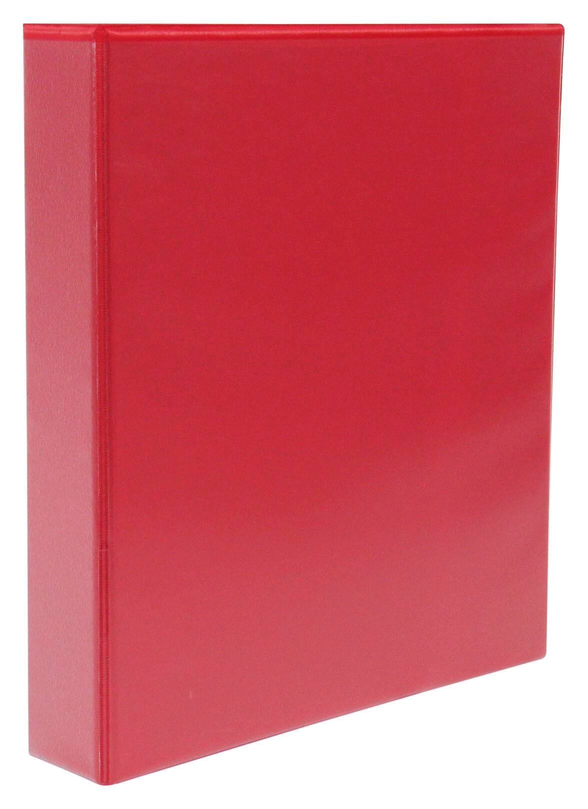 School Smart Polypropylene Round Ring View Binder, 1-1/2 Inches, Red 2138591